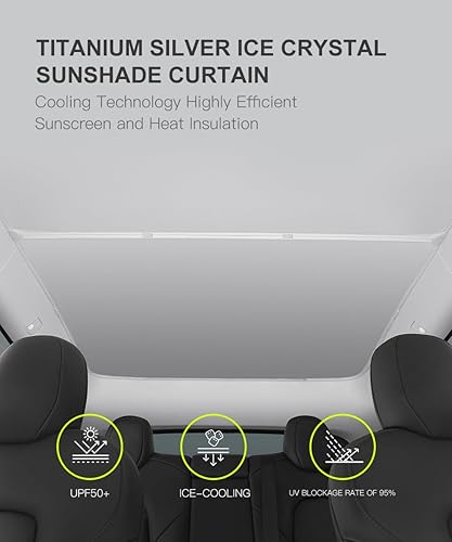 Miniatura 2 de Tesla Model 3 Accesorios Parasol de techo de vidrio sin hundimiento plegable Cubierta de aislamiento térmico Ventana superior Bloqueo solar UV