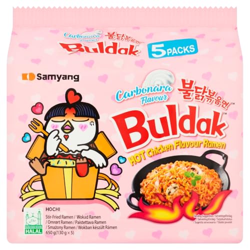 SAMYANG Korean Import - Samyang Hot Chicken Flavour Buldak Ramen Carbonara Noodles - Pack of 5