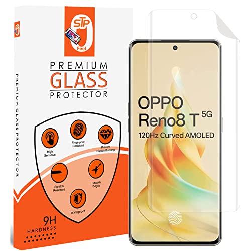Image of STP FEEL (2 Pack Unbreakable Membrane Screen Protector Guard For Oppo Reno 8T 5G (6.7 Inch) | Membrane Ultra Smooth Touch with Finger Print Support - HD /3 Months Warranty