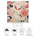ducanll Japanese Pattern Fashion Silk-Like Bandanas Umbrella Flower Unisex Head Wrap Square Scarf Wristband for Bachelorette Party Dresses Wedding Party - 25