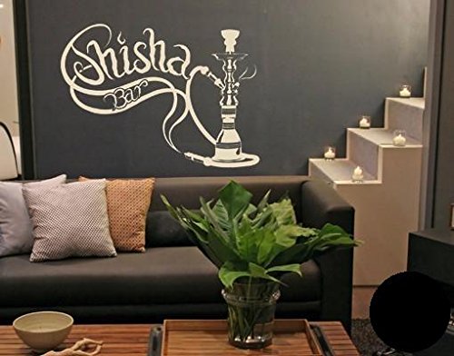 Klebefieber Wandtattoo Shisha-Bar B x H: 80cm x 60cm Farbe: schwarz