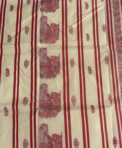 Elegance fashion and style maroon pure silk saree in pure silk – image 3