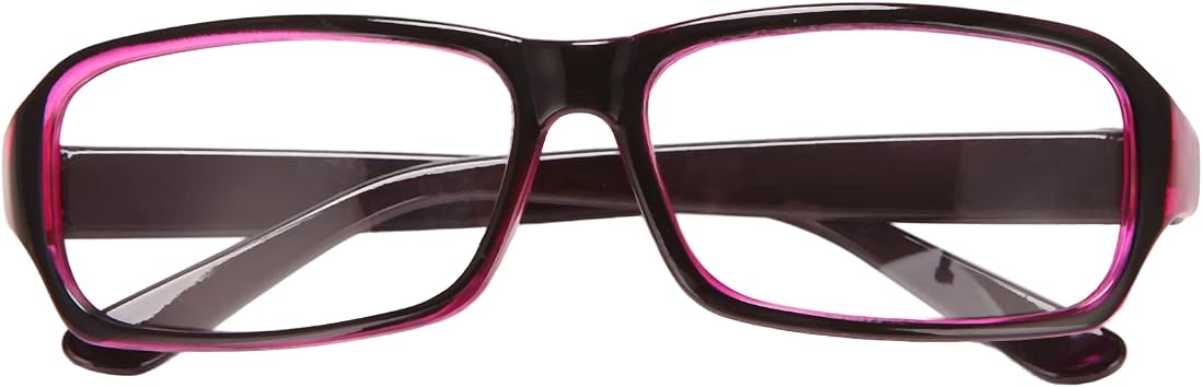 Plastic Full Rim Frame Clear Lens Glasses Spectacles Black for Women Man