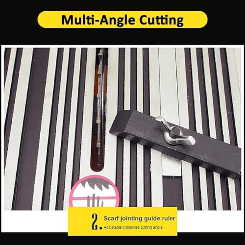 Mini Electric Table Saw, 60W Cutting Machine Craft Saw with 3 Saw Blades, Cutting Thickness 15Mm, Rotation Speed 5000R/min, Small Multi-angle Cutting Machine for Wood Glass Stone - Image 4