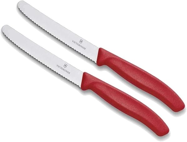 Victorinox Lot de 2 Couteaux de Cuisine à Lame Ondulée