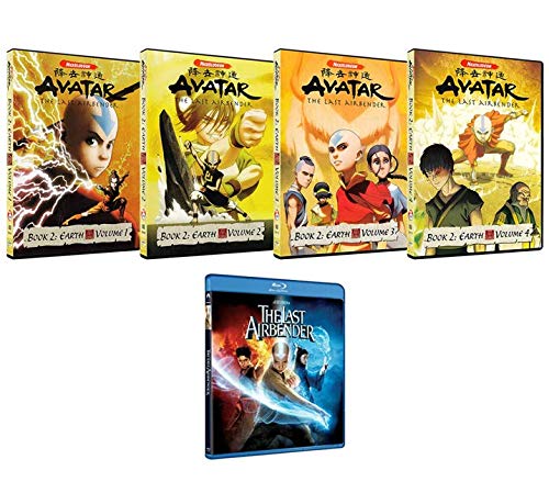 Ultimate Last Airbender TV & Movie Collection: The Complete Book 2 Earth Collection (Book 2, Volumes 1, 2, 3 & 4) [DVD] / The Last Airbender Theatrical Movie [Blu-ray]