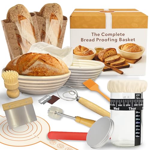 Sourdough Starter Kit – Complete Beginner Set with Glass Jar, Feeding Tools & Fermentation Accessories