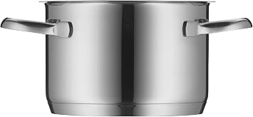 WMF Provence Plus 9-Piece Cookware Set, Stainless Steel Suitable for Induction, 1 Low Saucepan 20 cm, 3 Saucepans 16 cm, 20 cm and 24 cm, 1 Saucepan 16 cm with 4 Glass Lids