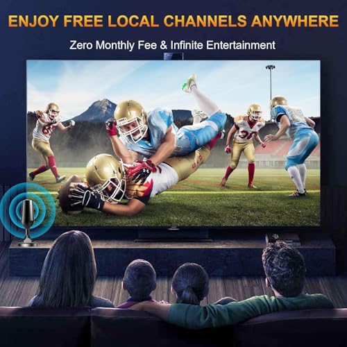 Image of Digital TV Antenna for Smart TV Indoor, HD TV Antenna for Local Channels Indoor 4K Without Cable - Magnetic Base, 360 Reception, 8.2ft Cable - Support Any TVs with Built-in Tuner
