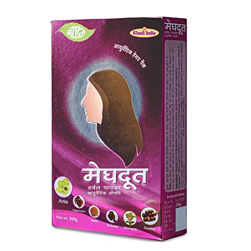 Image of Meghdoot Ayurvedic Powder for Dandruff Control & Oily Scalp, Enriched with Amla, Reetha, Shikakai, Methi, Nagarmotha, Bhringraj, 100% Natural Herbs, Sulphate and Paraben Free, 200g Each (Pack of 2)