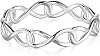 BORUO 925 Sterling Silver Ring High Polish Infinity Symbol Tarnish Resistant Comfort Fit Wedding Band Ring Size 4-12