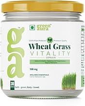 Green Aura Wheatgrass Vitality Capsules (30 Capsule) | Alkalizing Superfood for Detox, Energy & Immunity | Triticum Aestivum Fiber Rich (500mg)