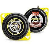 Car Two Way Speaker System - Pro 3.5 Inch 120 Watt 4 Ohm Mid Tweeter Component Audio Sound Speakers For Car Stereo w/ 20 Oz Magnet Structure, 1.65” Mount Depth Fits Standard OEM - Pyle PLG3.2