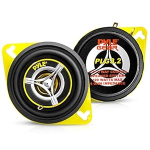 Pyle Car Two Way Speaker System – Pro 3.5 Inch 120 Watt 4 Ohm Mid Tweeter Component Audio Sound Speakers For Car Stereo w/ 20 Oz Magnet Structure, 1.65” Mount Depth Fits Standard OEM – Pyle PLG3.2