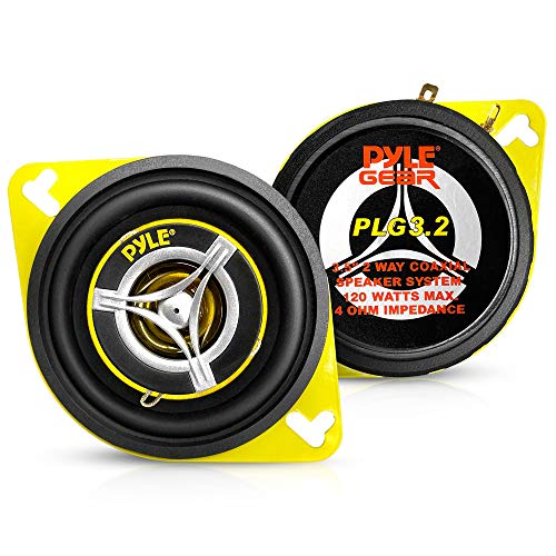 Car Two Way Speaker System - Pro 3.5 Inch 120 Watt 4 Ohm Mid Tweeter Component Audio Sound Speakers For Car Stereo w/ 20 Oz Magnet Structure, 1.65” Mount Depth Fits Standard OEM - Pyle PLG3.2 by Pyle - Used condition - US$21.90