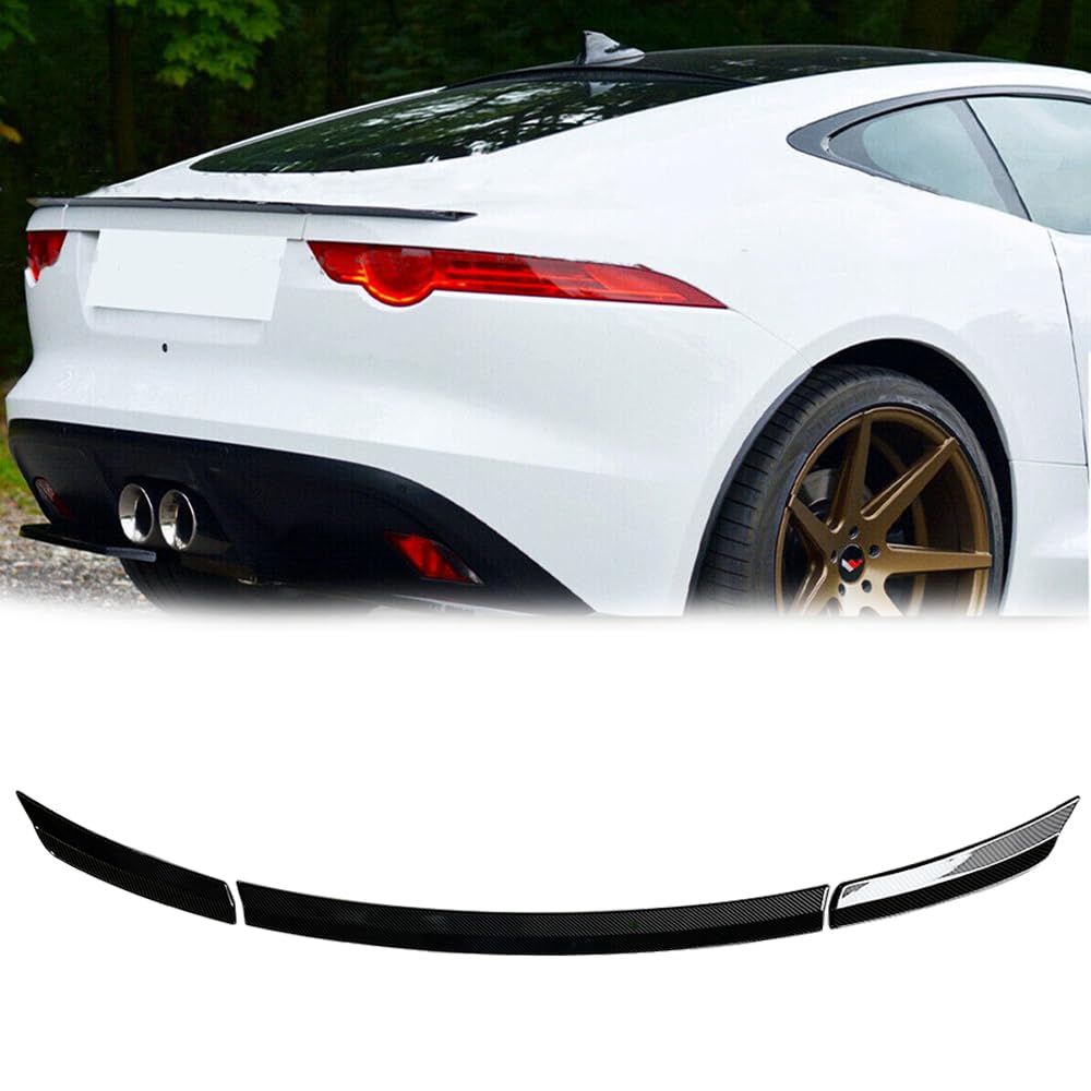 Rear Trunk Spoiler for Jaguar F Type Coupe 2014 2020 3 PCS Duckbill Carbon Fiber