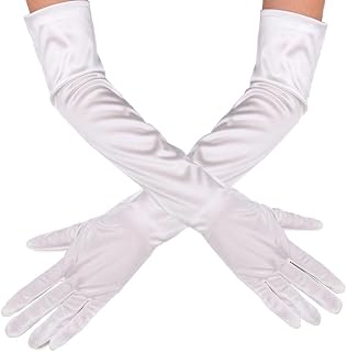 Long Stain Gloves Wedding Glove Tea Party Opera Elbow Length Glove for Women and Girls