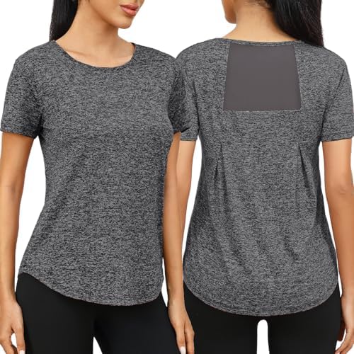 Women's Sports T-Shirt Loose Breathable Short Sleeve T-Shirt Yoga...