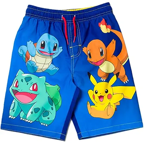 Pokémon Boys Swim Trunks Squirtle Charmander Pikachu Cover