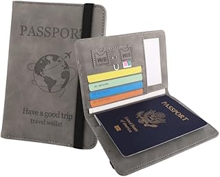Women Men Passport Holder Protective Case Wallet With Card Slot Travel Accessory Document Organizer