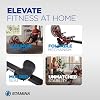 Stamina X Air Rower - Rower Machine with Smart Workout App - Rowing Machine with Air Resistance for Home Gym Fitness - Up to 250 lbs Weight Capacity - Black/Red