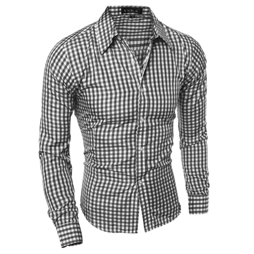 Chemise à carreaux homme coupe droite légère et boutonnée