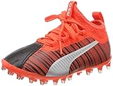 PUMA One 5.3 MG Jr Botas de fútbol Unisex Niños,Negro ( Puma Black-Nrgy Red-Puma Aged Silver ) , 38.5 EU