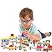 On Track USA Wooden Train Set Accessories, Modern City Town 50 Piece Train Track and Railroad Accessories Set, Comes in A Clear Container, for Kids Boys and Girls, Compatible with All Major Brands