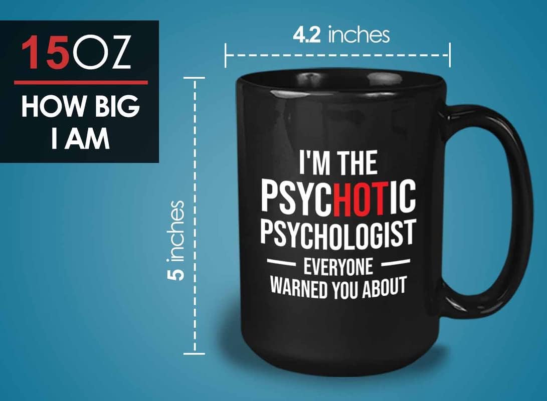 Bubble Hugs Psychologist Coffee Mug 15oz Black - Hot Psychologist - Therapist Behavior Analyst Community Office Mental Sarcastic Psychologist Health