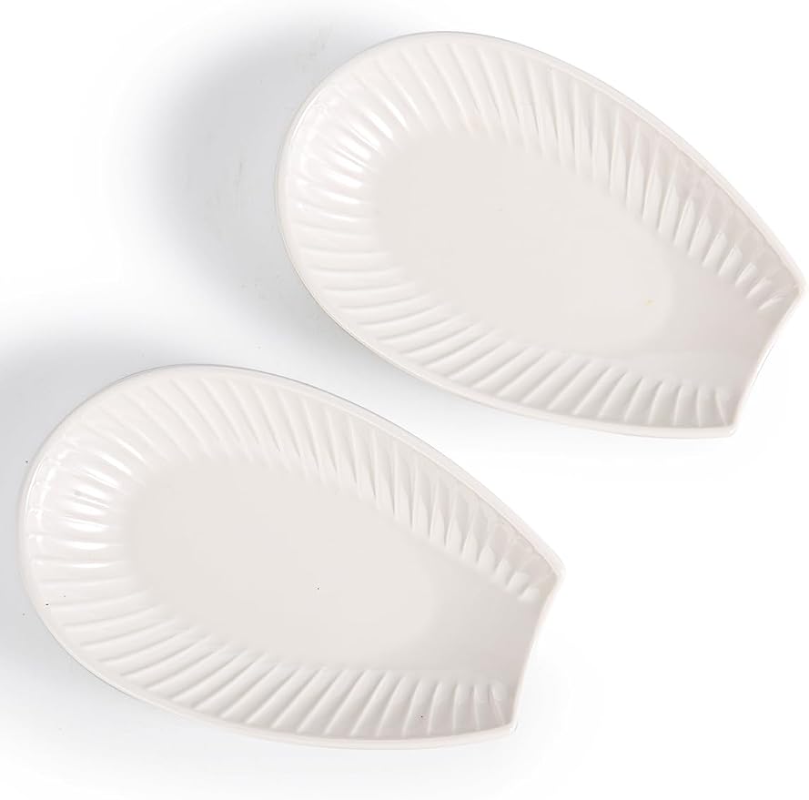 Ceramic Spoon Rest for Stove Top, 2 Piece