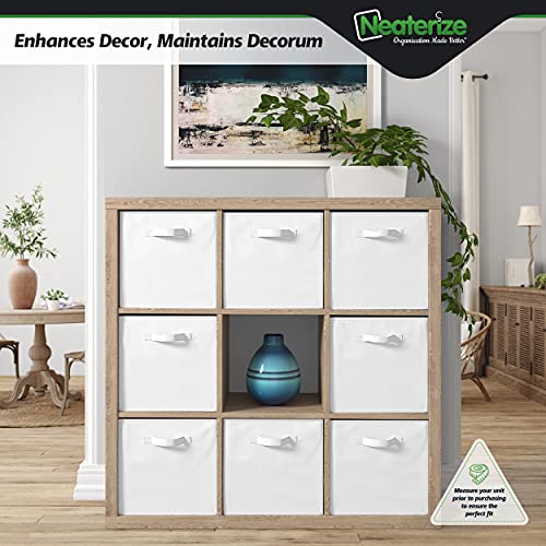 Neaterize Cube Storage Baskets For Organizing - 13X13 Inch - Set Of 8 Heavy-Duty Storage Cubes For Storage And Organization. Perfect Bins For Cubby Storage Boxes Or Cube Storage Organizer (White) #TOP1