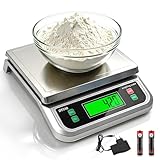 balance inox balance cuisine: surface en acier inoxydable alimentaire, est lisse et facile à nettoyer, Grand écran LCD rétroéclairé, garantit une Lecture Claire et instantanée des mesures, même dans un environnement peu éclairé.