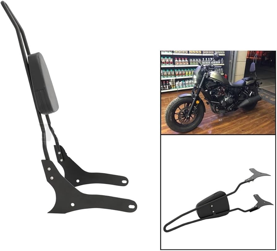 For Honda Rebel 500 Sissy Bar Seat Back Backrest CMX300 CMX 300 CMX500 Luggage Rack Carrier Mount Bracket Rear Fender Fairing - 201355758 - View #7