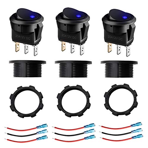 RUNCCI-YUN 4Pack Interruttore A Bilanciere Rotondo 3 Pin,interruttore 12V ON/OFF/ON SPST Interruttore Da Pannello Mini Interruttore A Levetta Rotondo - Foto 6