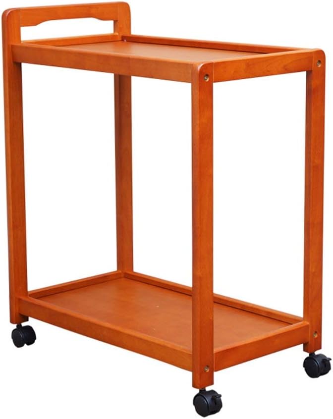 Storage Rack Suitable for Kitchen Home Office Living Room,Shelf Solid Wood It Can Move Multifunction Dining Car Tea Cart Liquor Trolley Kitchen