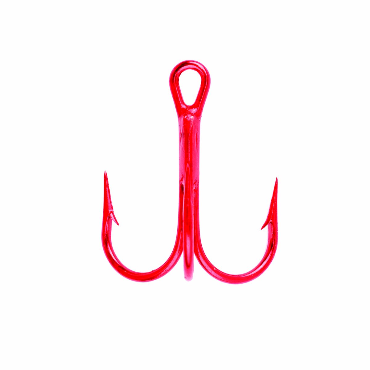 Lazer Sharp L934RDTK-8 3X Treble Regular Shank Round Bend Hook, 20 Piece (Red)