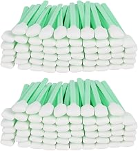100 Pieces Cleaning Sponge Sticks, Square Head Foam Cleaning Sticks Suitable for Optical Equipment, Cameras and Lenses (Green)