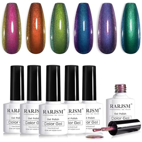 RARJSM Chameleon Gel Nail Polish 6pcs Set Cover
