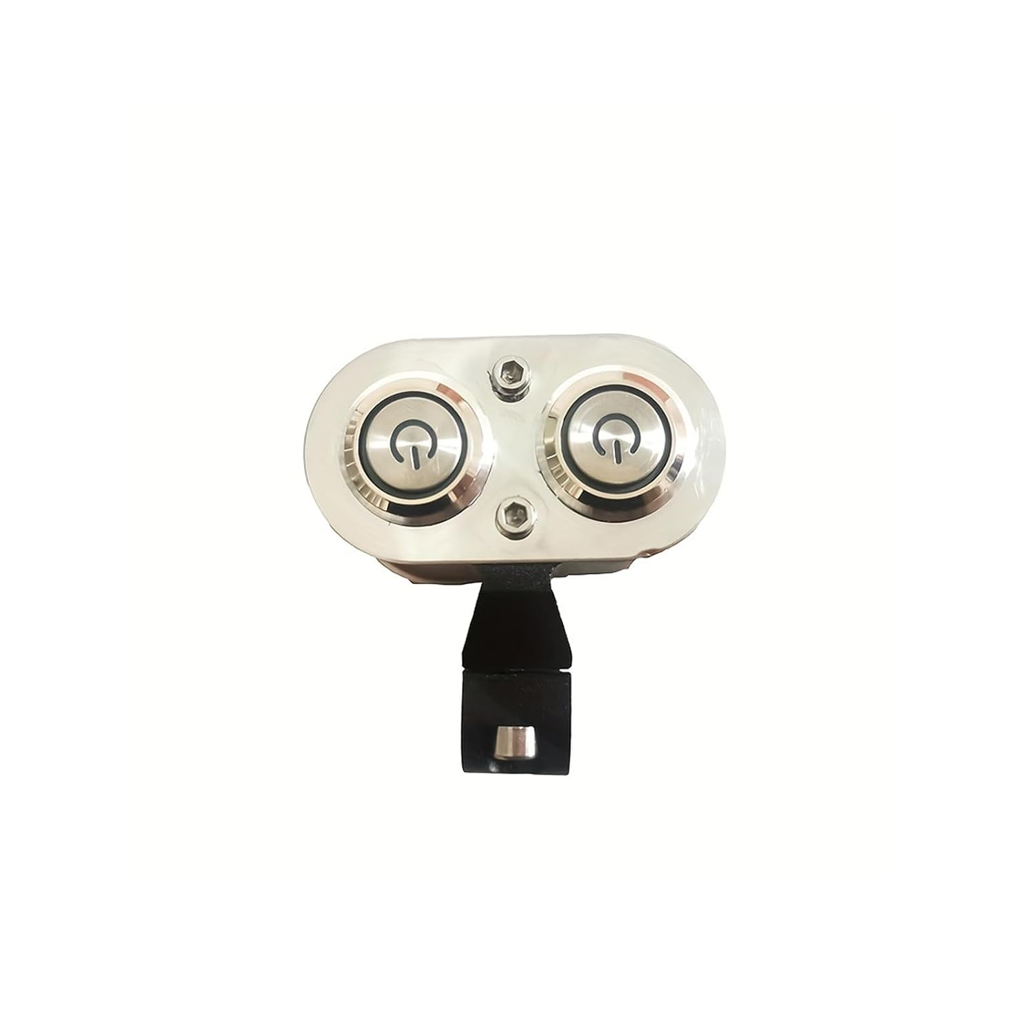 Motorcycle Stainless Steel Button Waterproof Modification Switch 7/8 "22Mm, Used for Fog Lamp Headlight Horn Modification, Motorcycle Handlebar Self-Locking Switch.