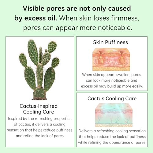 Glopink Cactus Pore Relief Multi Balm Stick – Cooling Face Balm, Helps Minimize the Look of Pores & Reduce the Appearance of Puffiness, Refreshing Skincare Stick for Face & Neck (1)