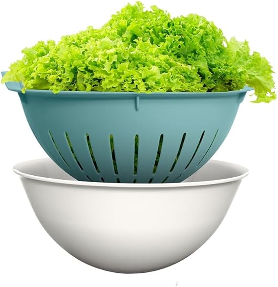Orret Home 3L Bowl Strainer – Practical Badyali Strainer for Washing Greens, Vegetables and Fruits – Multi-Purpose Food Washing Container, Durable and Convenient Kitchen Utensil