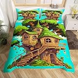 【Facile à Maintenir】: Housse de couette de microfibre facile à nettoyer. Lavable à la machine et à la main, séchage en tambour possible à basse température, ne pas blanchir