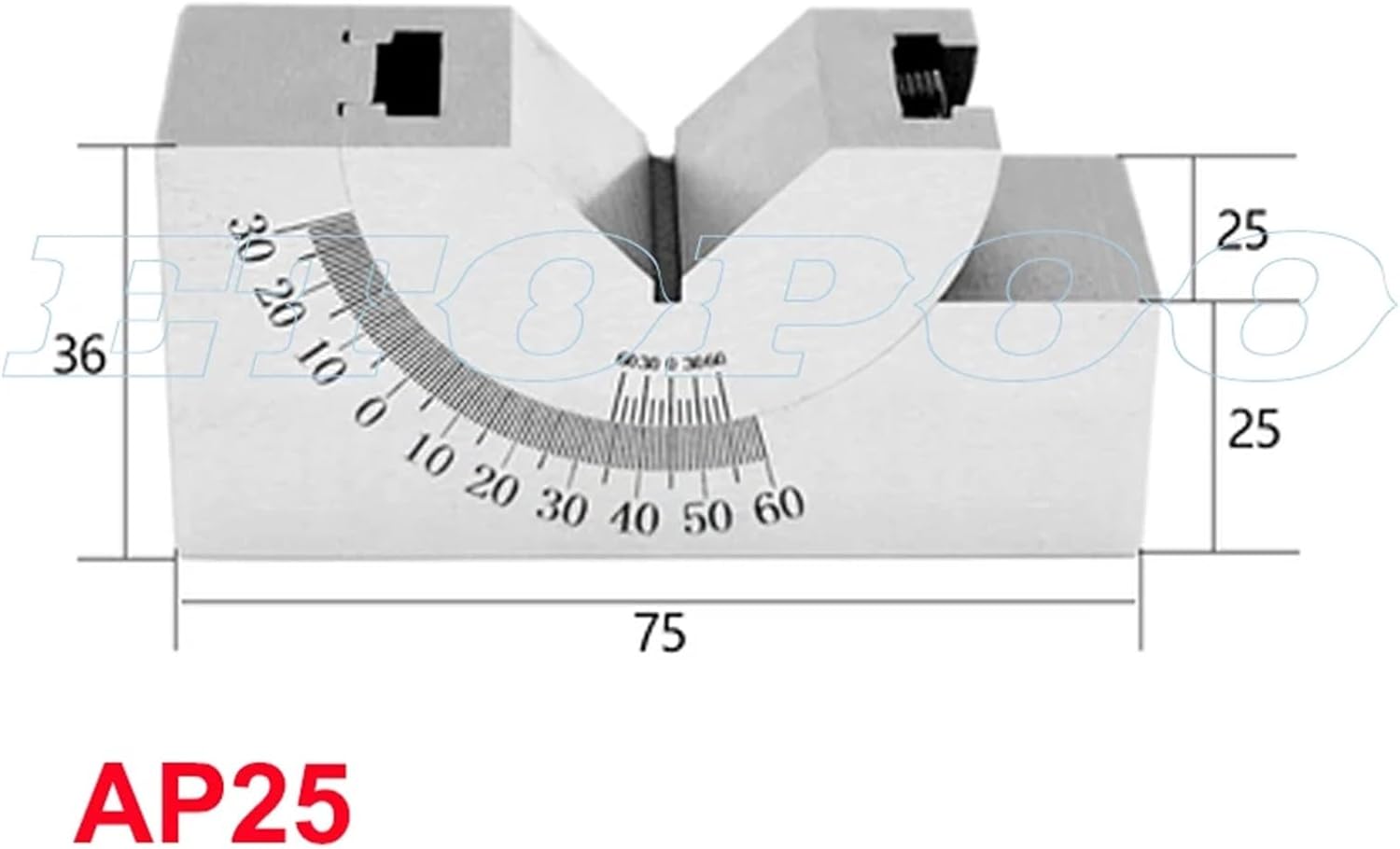 Gauge Block Milling Machine Precision Parts Adjustable Pad 0/30/60 Angle Gauge Debugge V Block Angler Top Tool AP25 AP30 AP46 for Measuring(AP25)