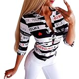 Hauts Sexy pour Femmes Date Nuit Grande Taille V Long Bouton Femmes Manche Manche T-Shirt Bouton d'impression Bouton Chemisier Dessus Chemisier Femmes Chemisier Croc Top