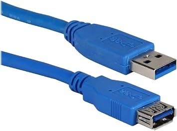 QVS USB Extension Cable, Blue/Pantone 300C CC2220C-10, 10 feet