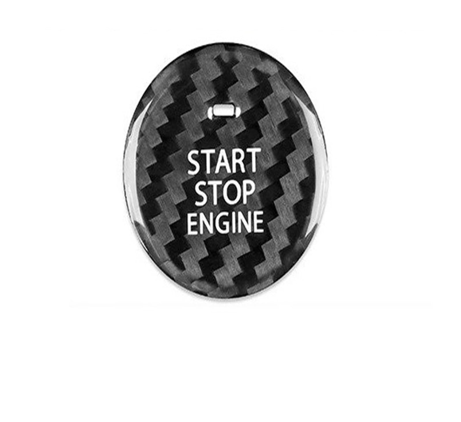 Real Hard Carbon Fiber Start Stop Engine Cover for Mazda 3 for Axela 2020 2021 2022 Car Button Sticker for Mazda CX-30 2020-2022 Car Interior Panel Trim(Black)