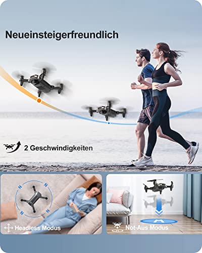 Drohne mit Kamera DEERC D40 faltbar und 1080P Auflösung