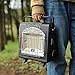 Produktbild Gas Heizstrahler Gasheizung Heizer Mit Griff, 2in1 Tragbar Butangas Heizung Camping Zeltheizung Gasheizer Heizgerät Außenküchen Klein Grillofen - Schwarz