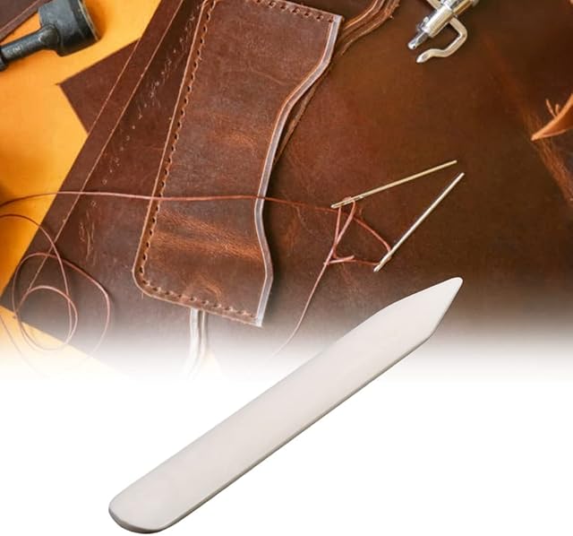Zerodis 6'' Genuine Bone Folder Tool, Paper Craft Tool for Scoring Creasing of Leather and Paper, Paper Scoring Tool for Folding Paper Crafting Scrapbooking
