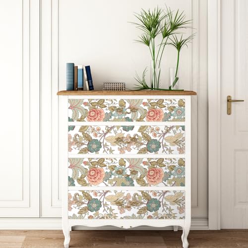 Papier peint floral vinyle imperméable pré-collé pour rénovation murale - 3